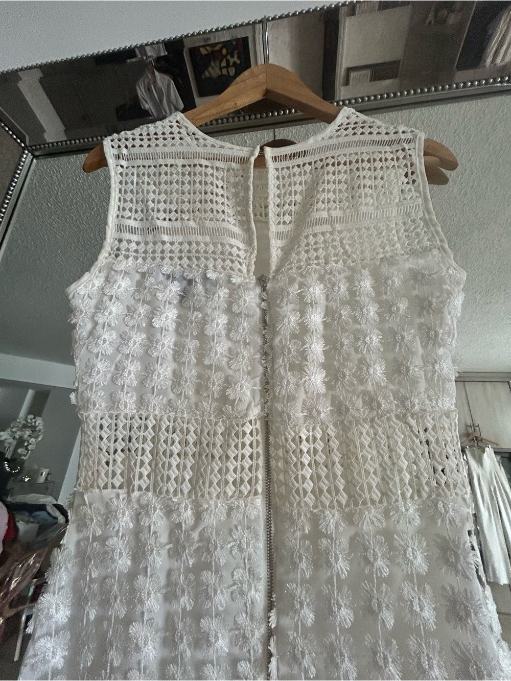 Style Mafia - White Textured Crochet lace Dress S - Picture 7 of 13